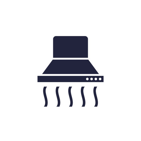 kitchen hood icon on white, vectorのイラスト素材