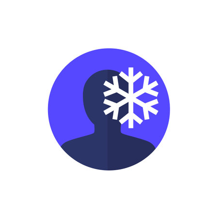Cryotherapy icon, cold therapy flat vectorのイラスト素材