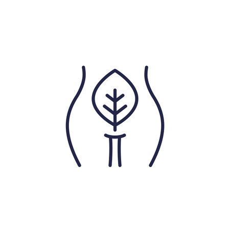 detox line icon with a woman bodyのイラスト素材