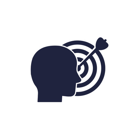 personal goal icon with a targetのイラスト素材