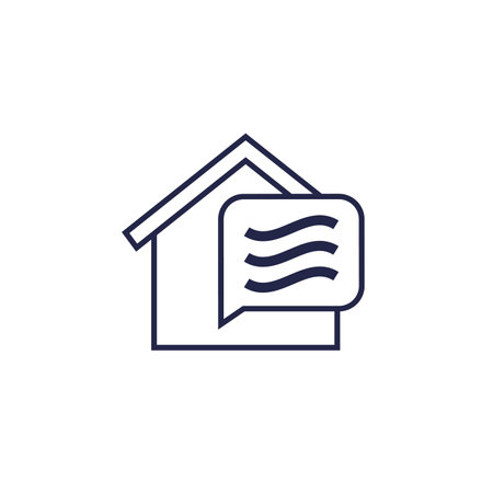 indoor air quality icon, pictogram on whiteのイラスト素材