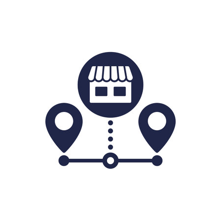 franchise icon with a shopのイラスト素材