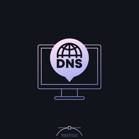 DNS icon with a gradientのイラスト素材