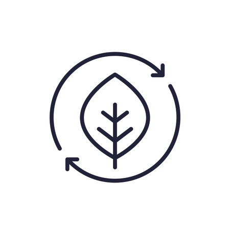 detox line icon with a leafのイラスト素材