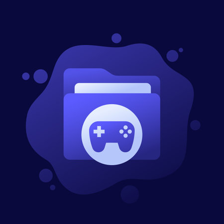game folder icon, vector designのイラスト素材