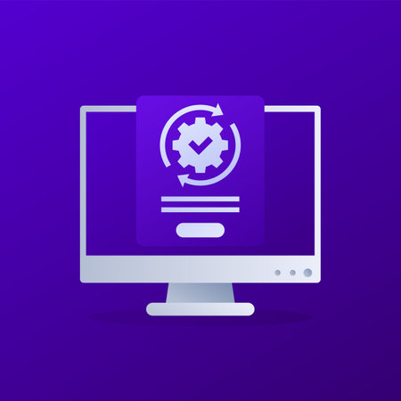 process completed vector design with iconのイラスト素材