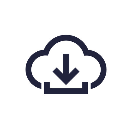 Download icon with a cloudのイラスト素材