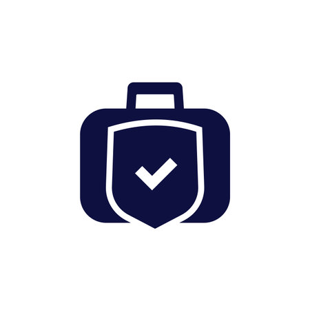 portfolio insurance icon on white, secure assetsのイラスト素材