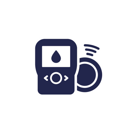 continuous glucose monitor icon on whiteのイラスト素材