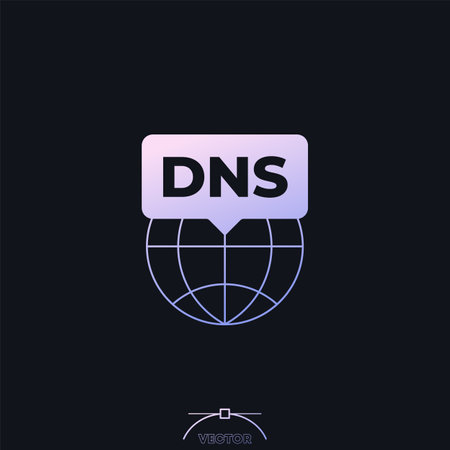 DNS icon, Domain Name System vectorのイラスト素材