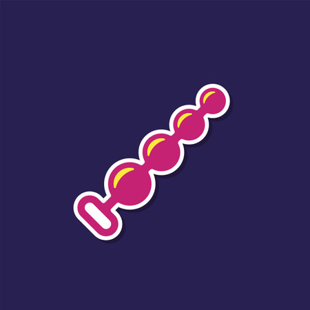 anal beads icon, vector designのイラスト素材