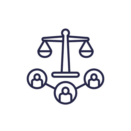 class action icon, collective legal case vectorのイラスト素材