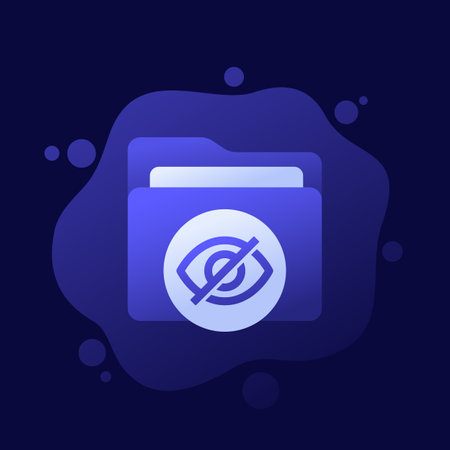 hidden folder icon, vector designのイラスト素材