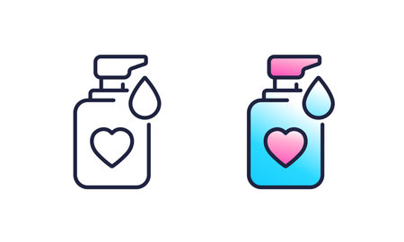 lubricant, sex lube icon, line and outlined styleのイラスト素材