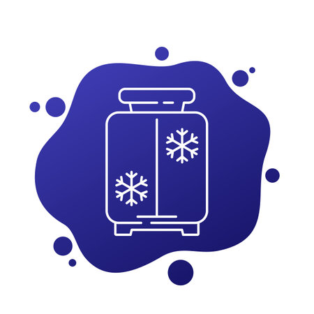 cryotherapy icon, cryogenic cold therapy line artのイラスト素材