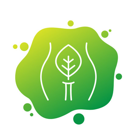 detox line icon with a woman body, vectorのイラスト素材