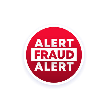 Fraud alert vector design for apps and webのイラスト素材
