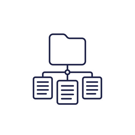 classification line icon, data management vectorのイラスト素材