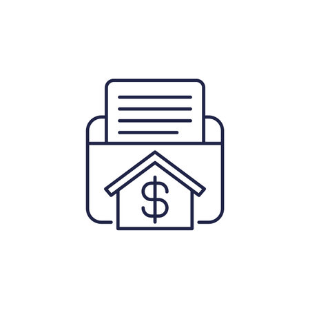 collateral line icon on whiteのイラスト素材