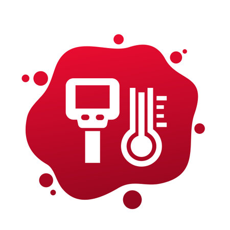 thermal imager icon, infrared camera vectorのイラスト素材