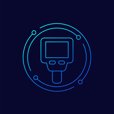thermal imager icon, linear designのイラスト素材