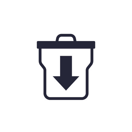 waste reduction icon with a trash binのイラスト素材