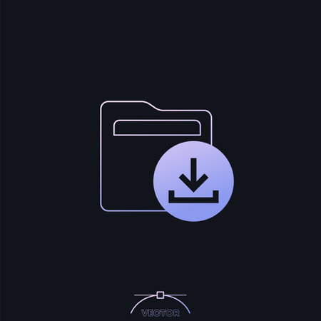 Download folder icon with gradientのイラスト素材