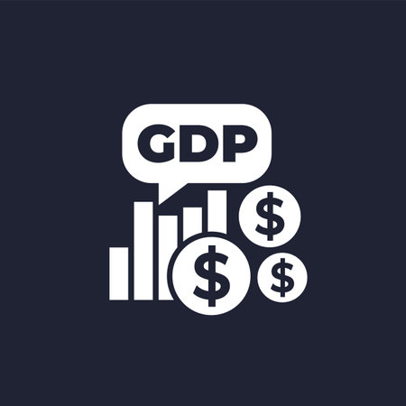 GDP vector icon, Gross Domestic Productのイラスト素材
