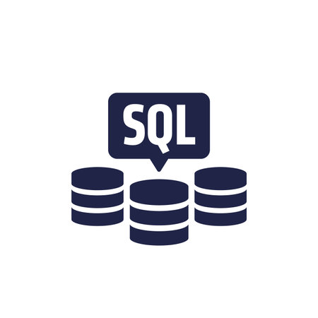 SQL icon, Structured Query Language vectorのイラスト素材