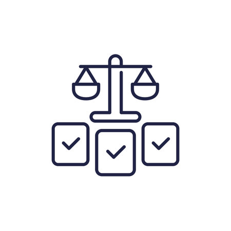 legal cases icon, line vectorのイラスト素材