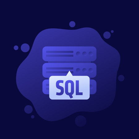 SQL server icon, vector designのイラスト素材