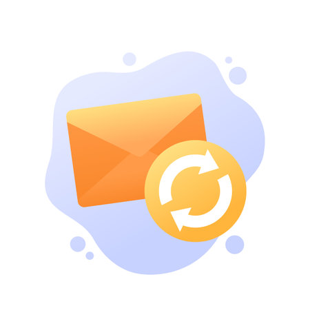 resend mail, email icon, vector designのイラスト素材