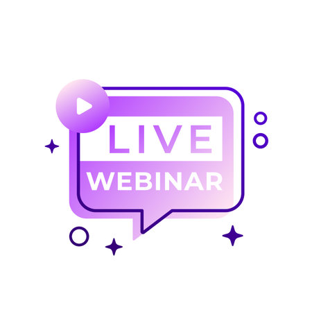 live webinar vector design for webのイラスト素材