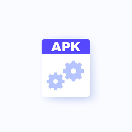 apk file icon for apps and web, vectorのイラスト素材