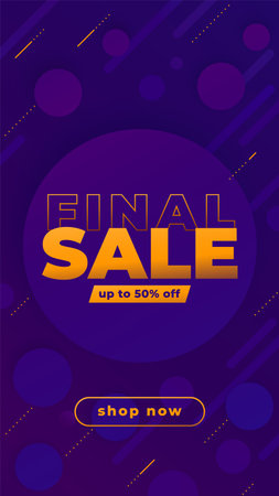 Final sale banner design on abstract backgroundのイラスト素材