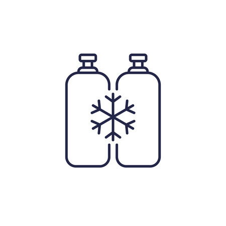 freon gas tanks line iconのイラスト素材