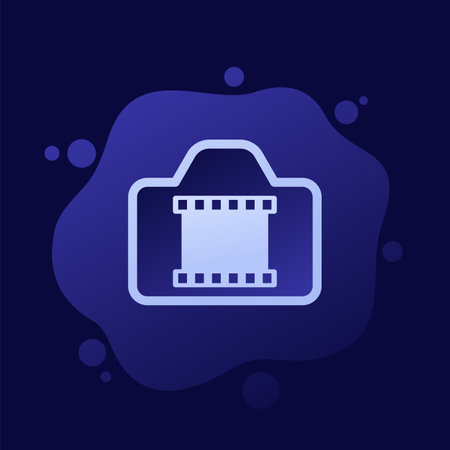 film camera, photography icon, vector designのイラスト素材