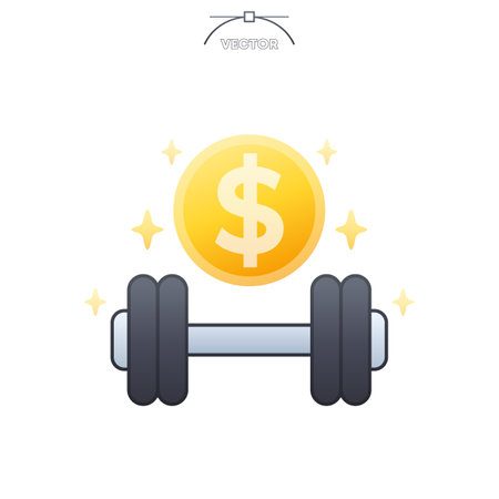 paid workout or training icon, vector designのイラスト素材