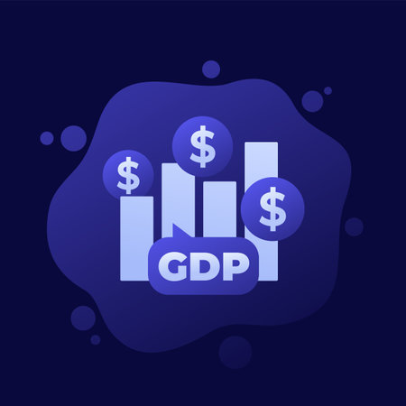 GDP icon, Gross Domestic Product, vector designのイラスト素材