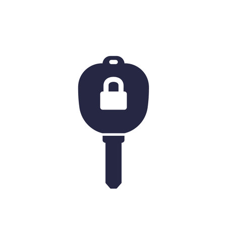 car key icon, vector picogram on whiteのイラスト素材