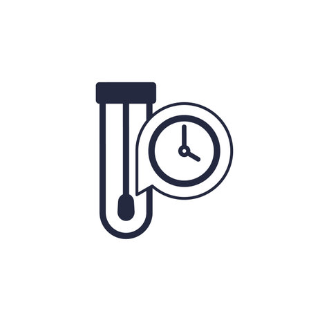 fast swab test icon on whiteのイラスト素材