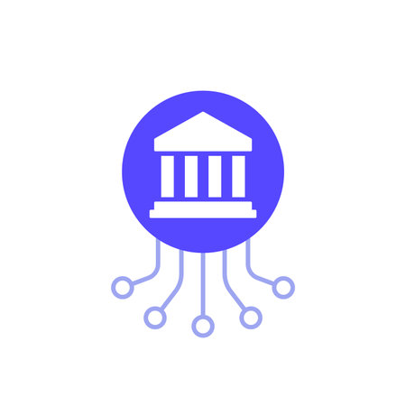 Electronic government icon on whiteのイラスト素材
