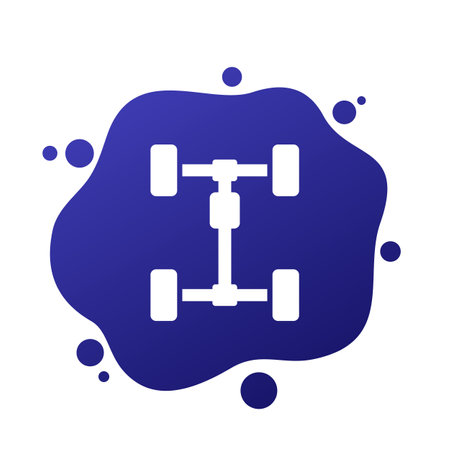 chassis icon, car four wheel drive vectorのイラスト素材