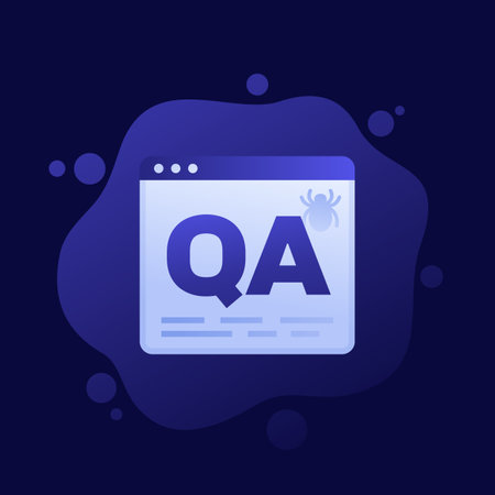 QA icon, Quality Assurance, vector designのイラスト素材