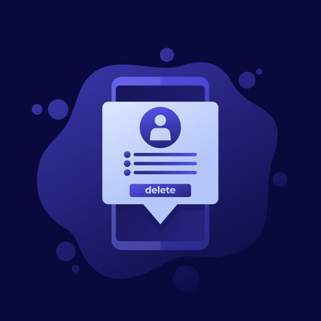 delete profile, erase account vector designのイラスト素材