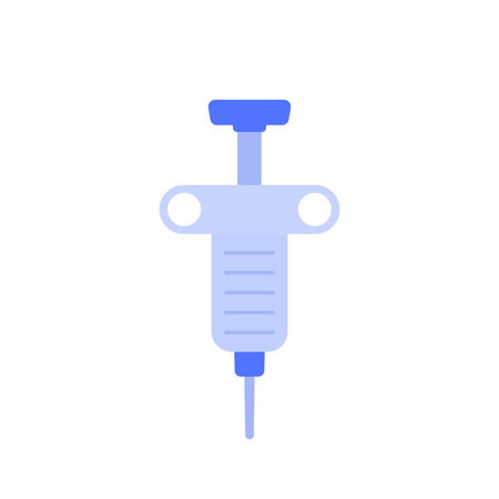 biopsy needle icon on white, flat vectorのイラスト素材