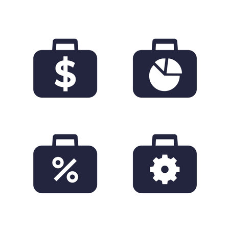 financial portfolio icons, investment and financeのイラスト素材