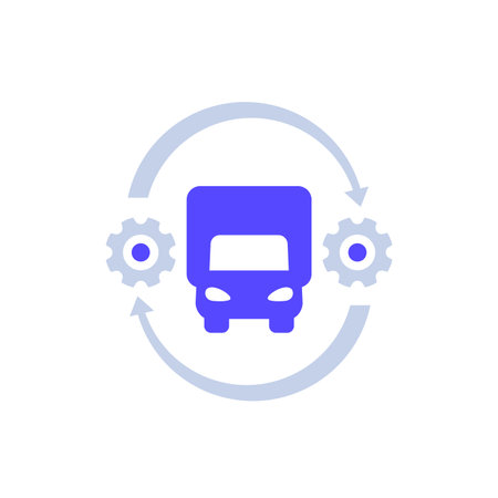 SCM icon, Supply chain management vectorのイラスト素材