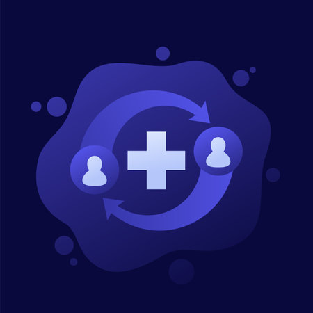 Medical referrals icon, vector designのイラスト素材