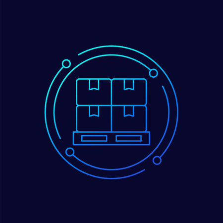 pallet icon in linear designのイラスト素材